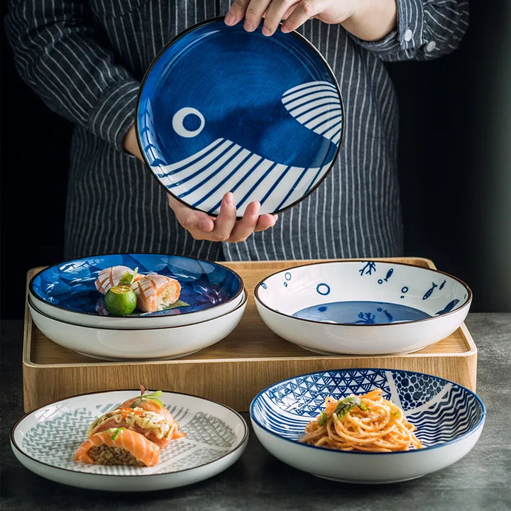 Assiette Japonaise Stylée baleine