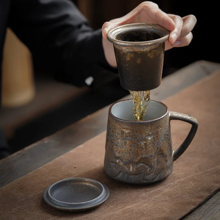 Japanese retro ceramic mug