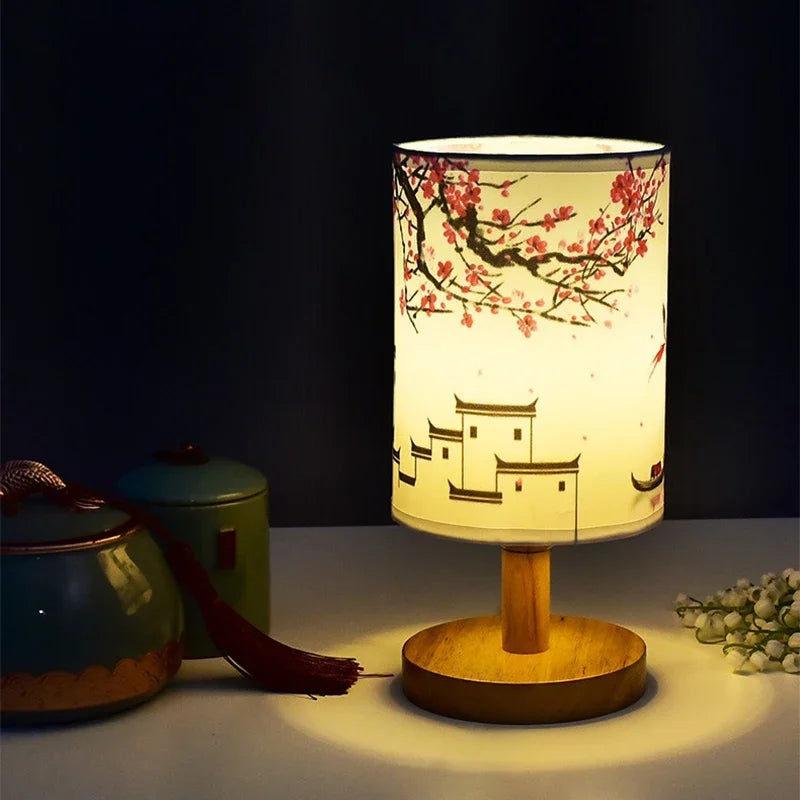 Lampe Japonaise en Tissu