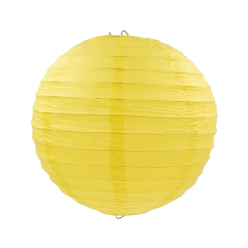 Boule Japonaise en papier Jaune décoration