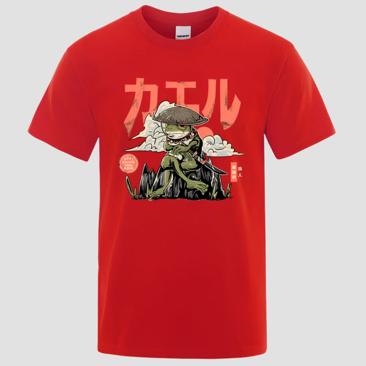 T-shirt Japonais Confortable Rouge