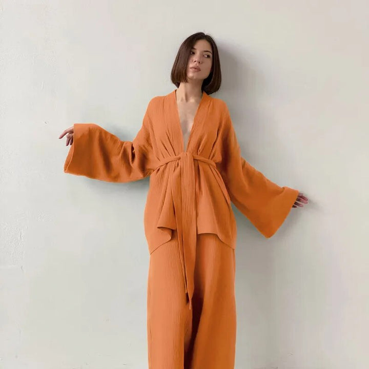 Kimono Coton orange