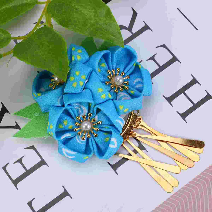 Épingle Japonaise Barrette Bleu