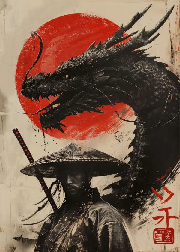 Tableau Japonais sur Toile dragon