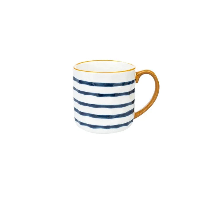 Japanese white blue mug