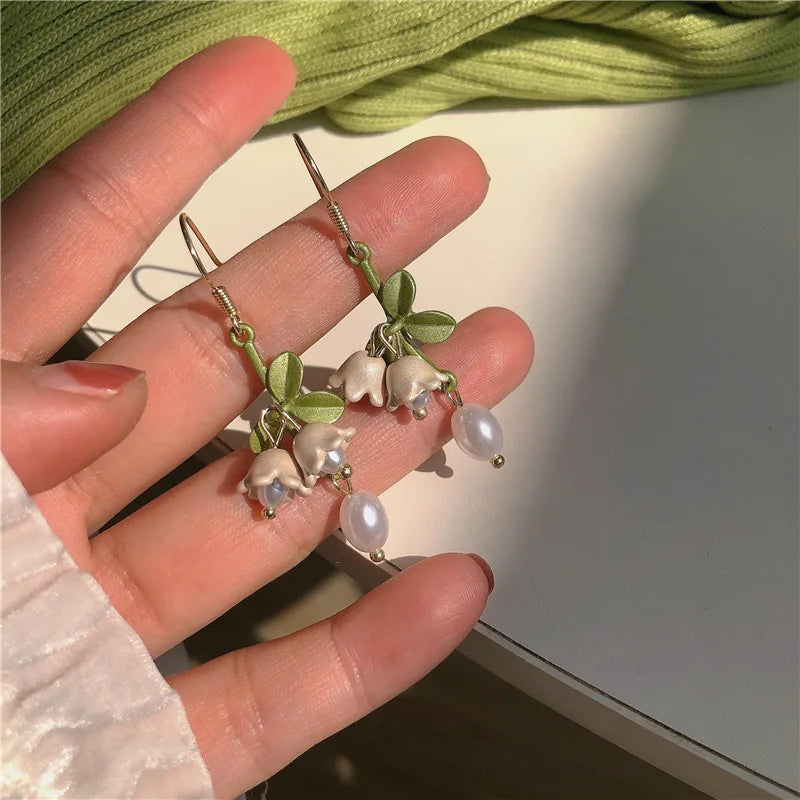 Boucles d'oreilles japonaises Fleur de muguet