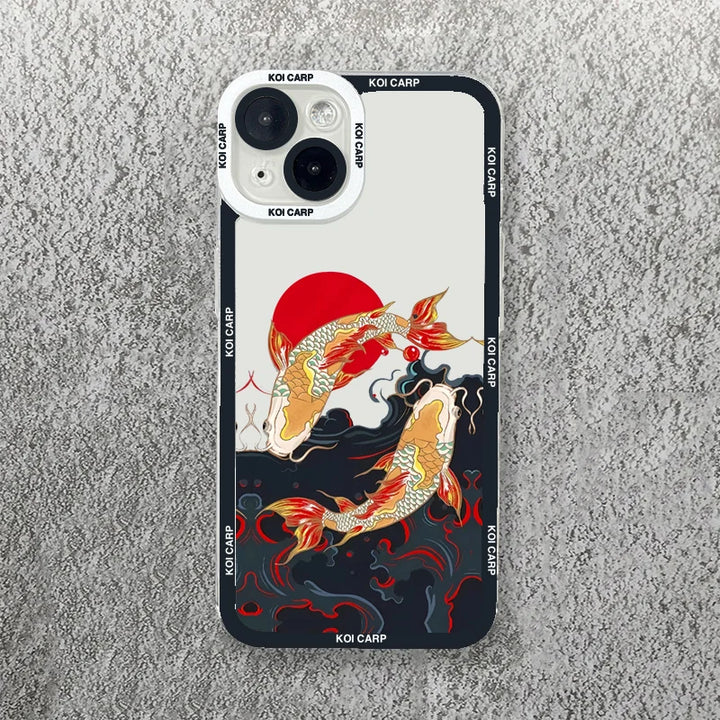 Coque de Téléphone Japonaise Souple koi