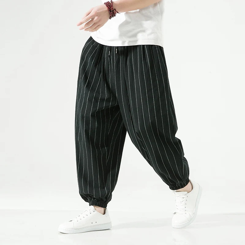 Pantalon Japonais Rayé