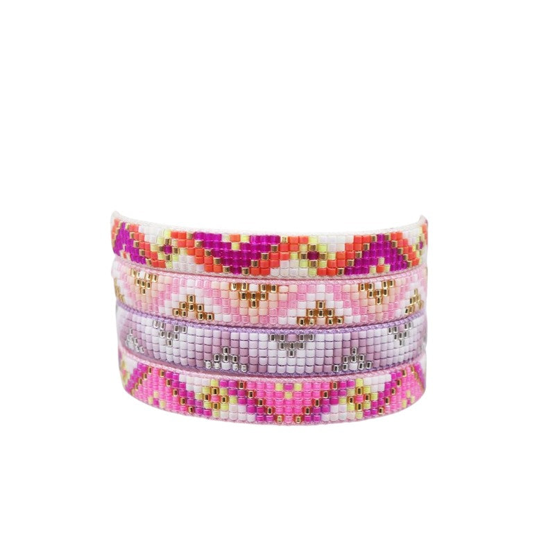 Bracelet Miyuki Tila Multicolore Tissé
