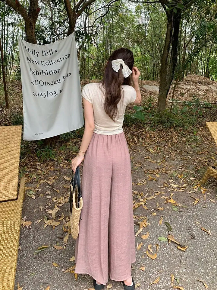 Pantalon Japonais Femme Léger Décontracté