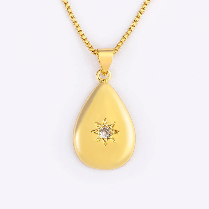 Collier japonais étoile goutte d'eau