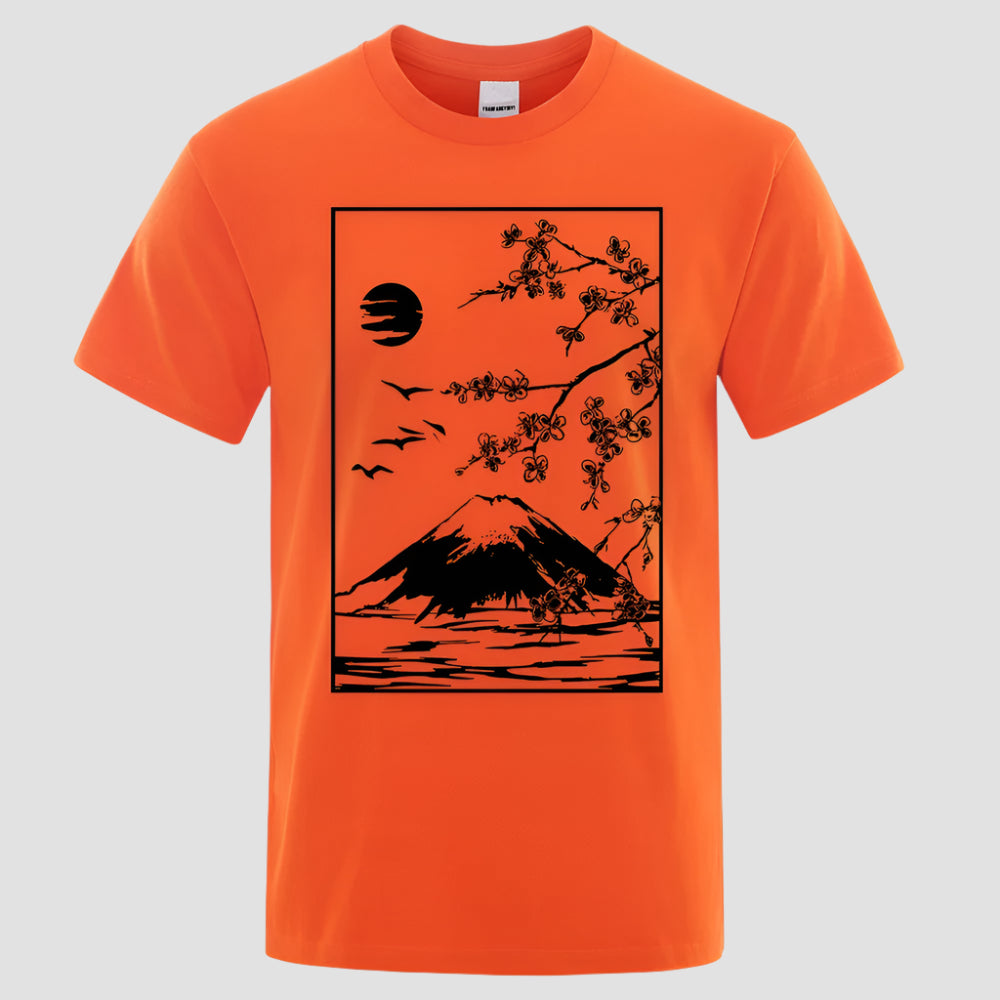 T-shirt Japonais Epuré Orange