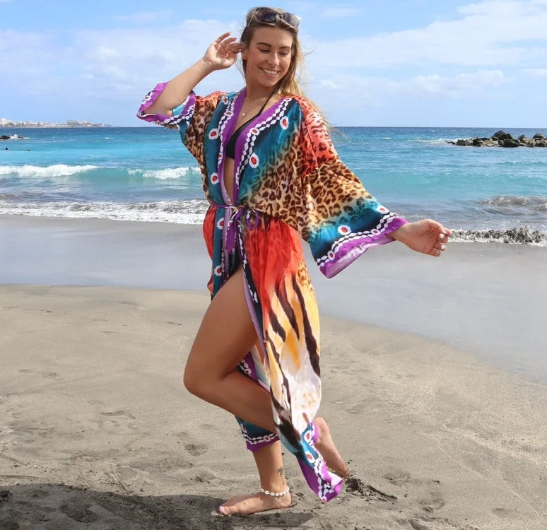 Kimono de Plage à Imprimé 