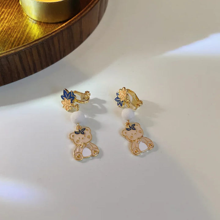 Boucle d'Oreille Japonaise Asymétrique ours