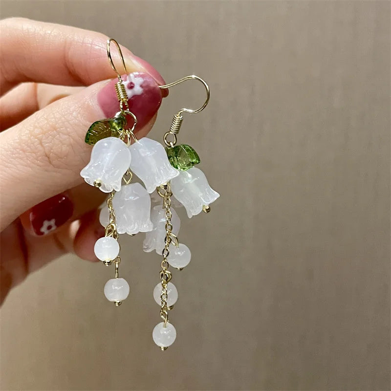 Boucles d'oreilles japonaises Fleur de muguet