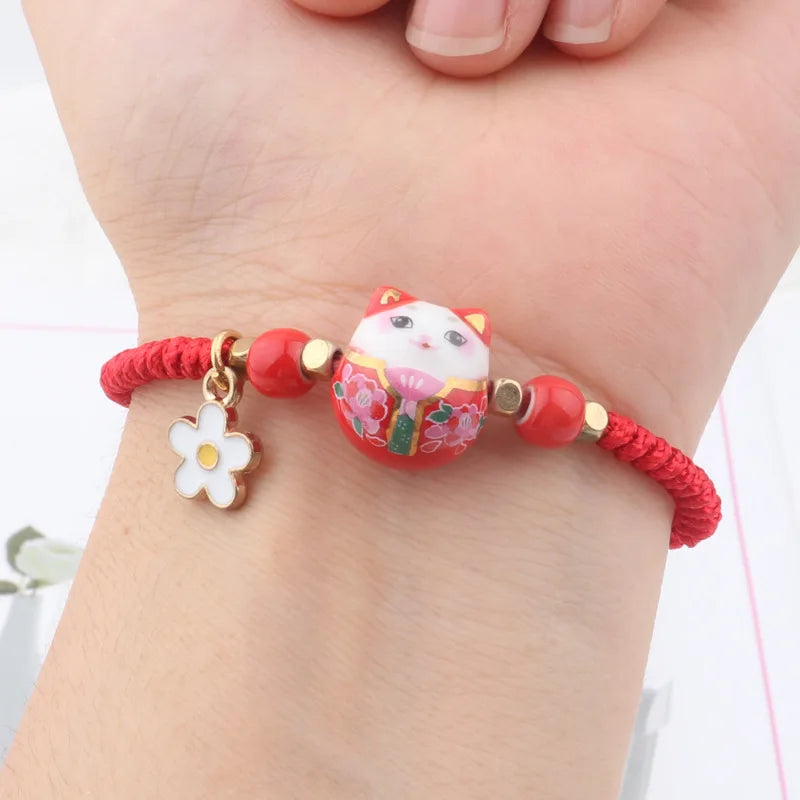 Bracelet à Breloque Japonais rouge