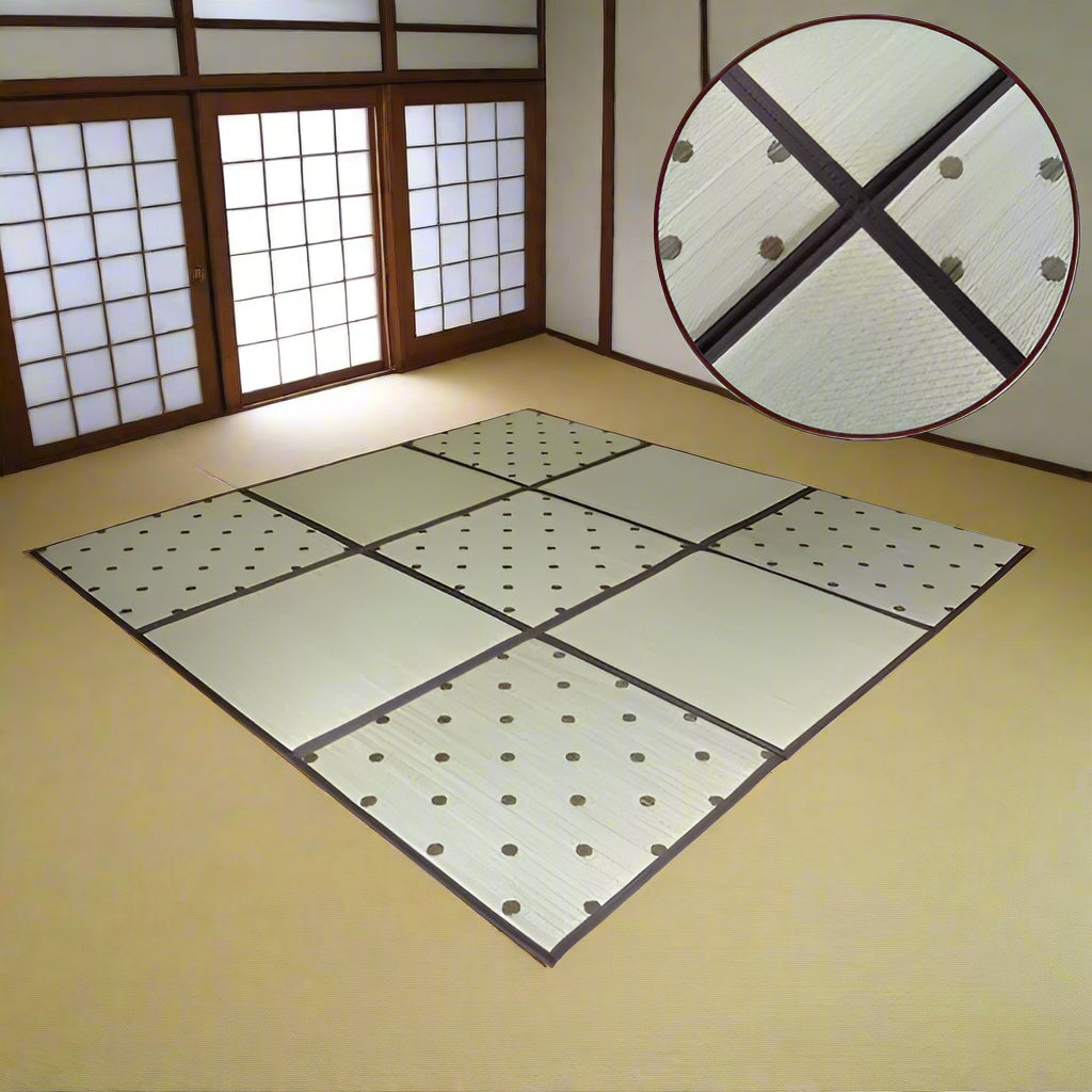 Tapis Japonais Tatami à Pois Élégant