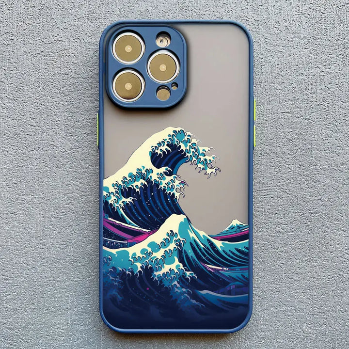 Coque de Téléphone Japonaise Stylée bleu