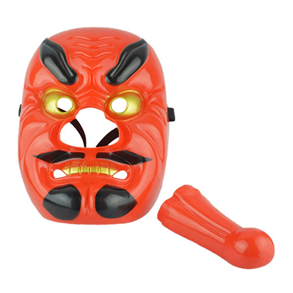 Masque japonais tengu rouge