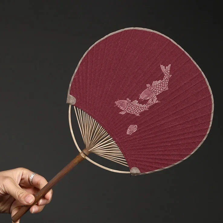 Éventail japonais uchiwa Carpe Koï