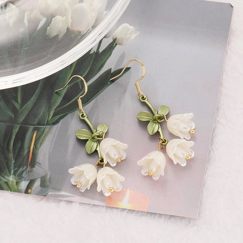 Boucles d'oreilles japonaises Fleur de muguet