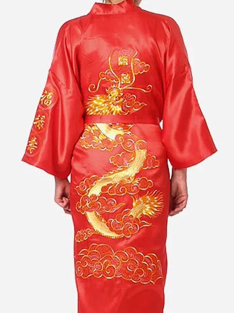 Kimono Homme Dragon Rouge