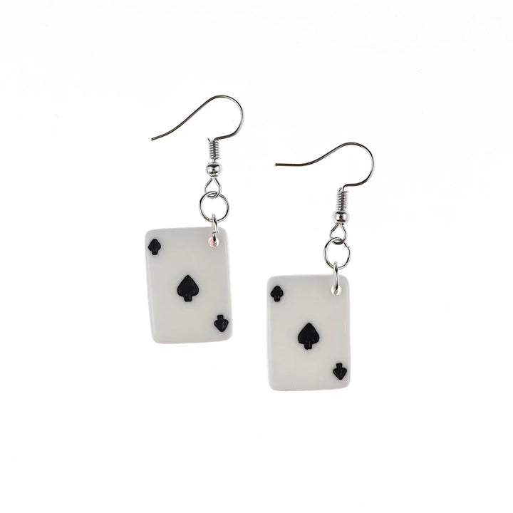 Boucle d'oreille japonaise Cartes poker