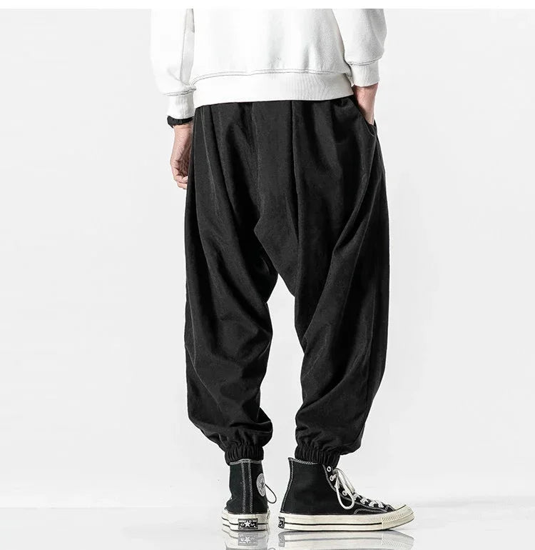Pantalon Japonais Sarouel Style Urbain Noir