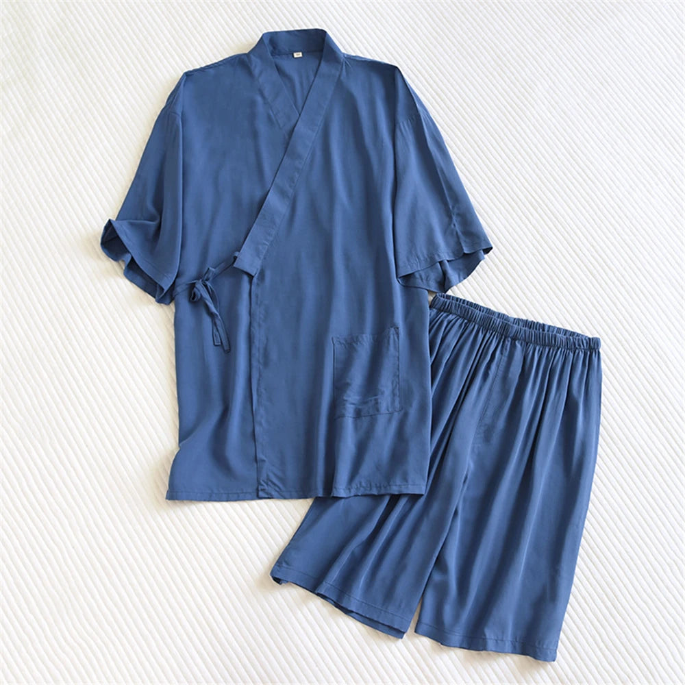 Jinbei Léger Homme Bleu