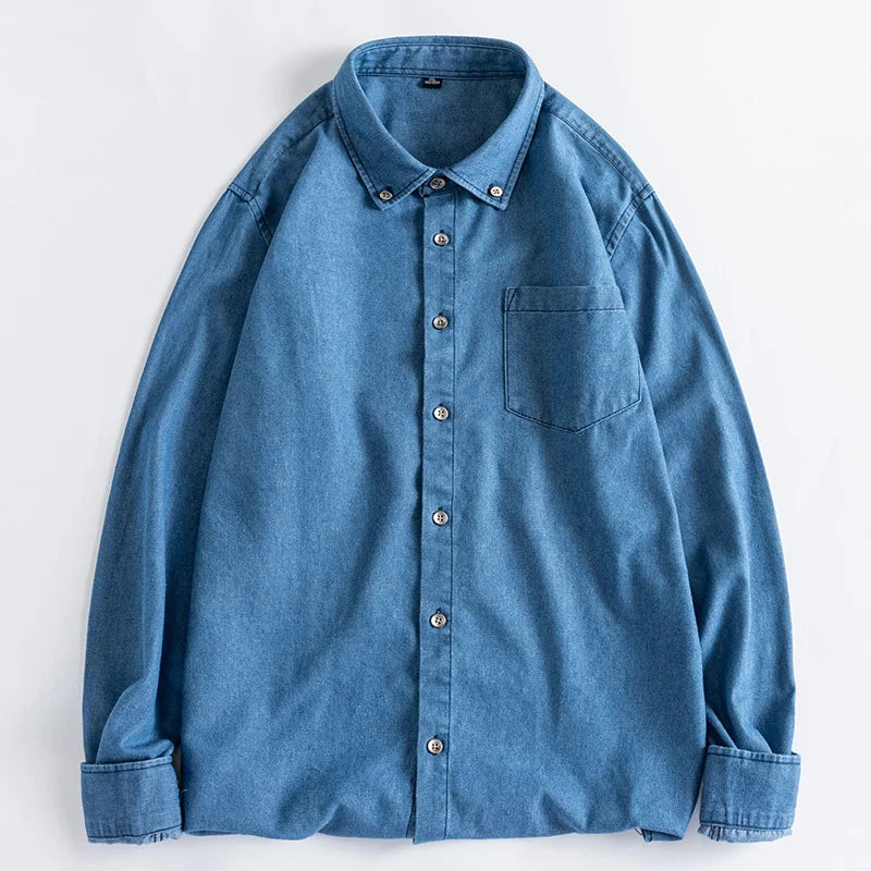 Chemise Japonaise En Jean Vintage Bleu 