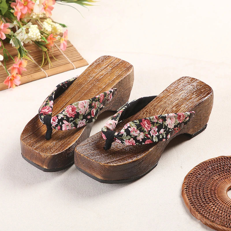 Japanese Women's Geta with Heels | Tenko