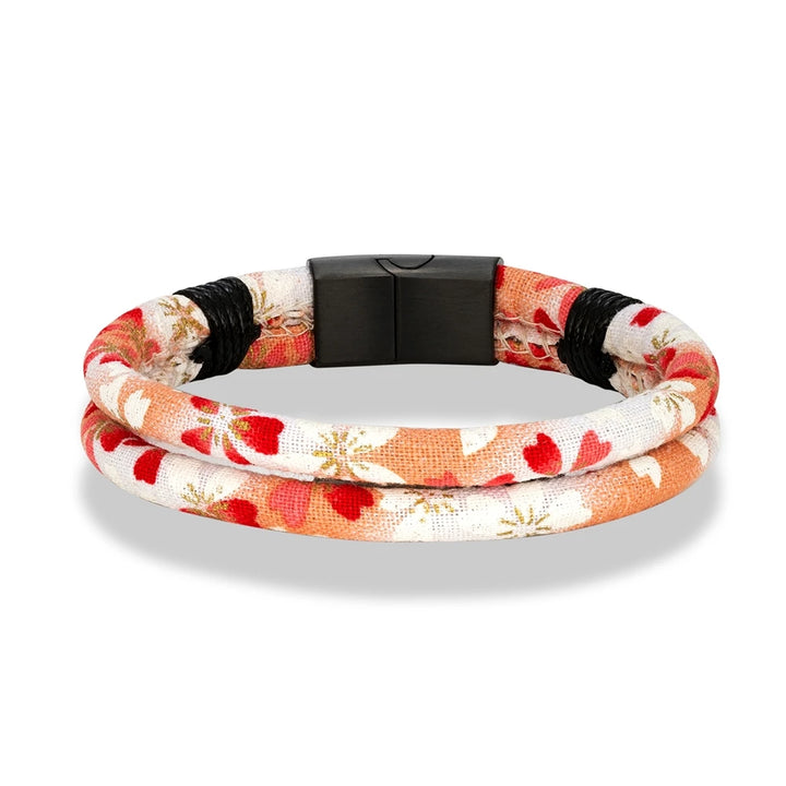 Bracelet tressé japonais orange