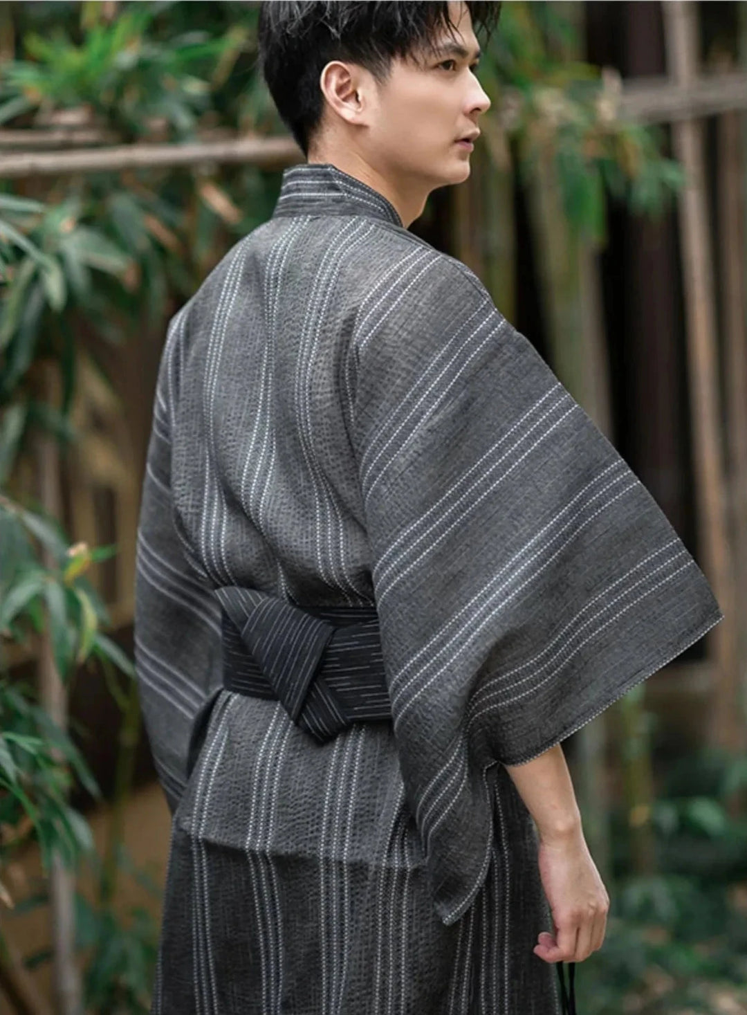 Kimono Coton Homme Gris