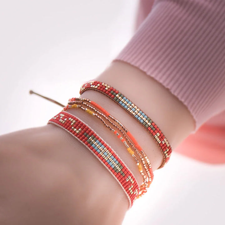 Rotes Miyuki-Armband