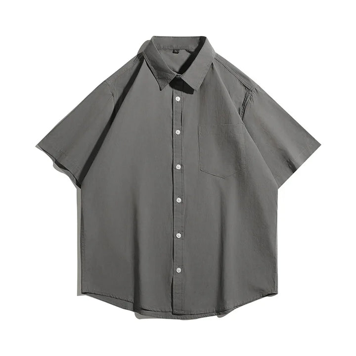 Chemise Japonaise Ample d’Été Gris foncé