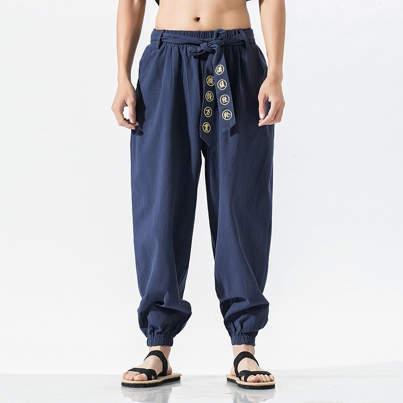 Pantalon Japonais Traditionnel Bleu