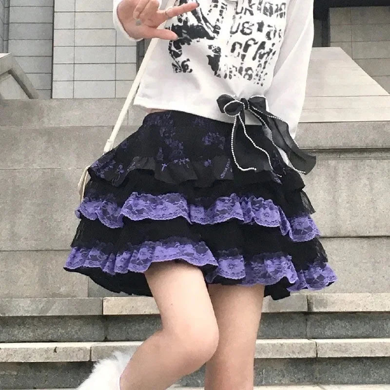 Jupe Japonaise Gothique Noir