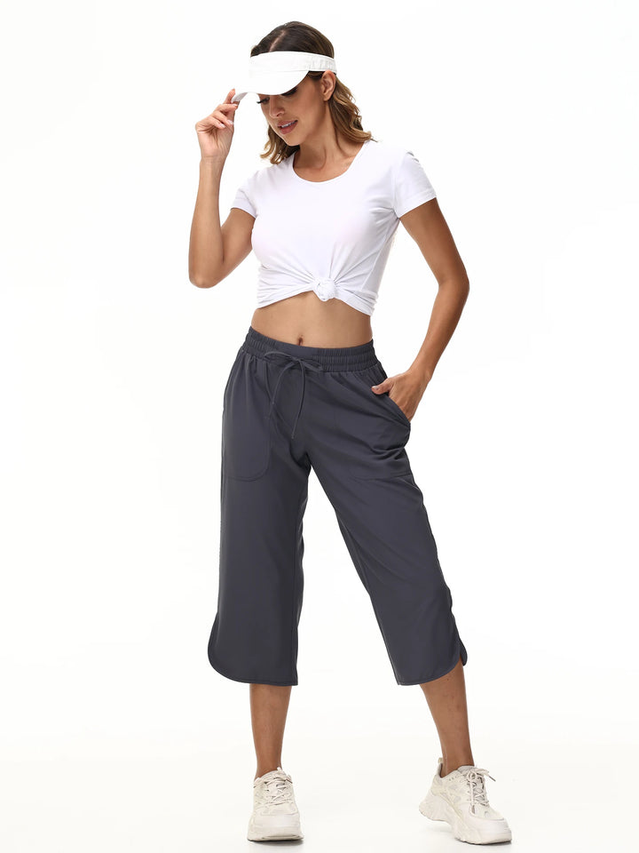 Pantalon Court Léger pour Femme gris