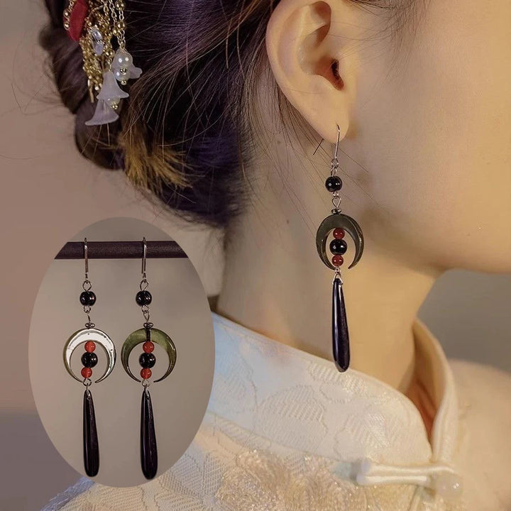 Boucles d'oreilles japonaise Lune