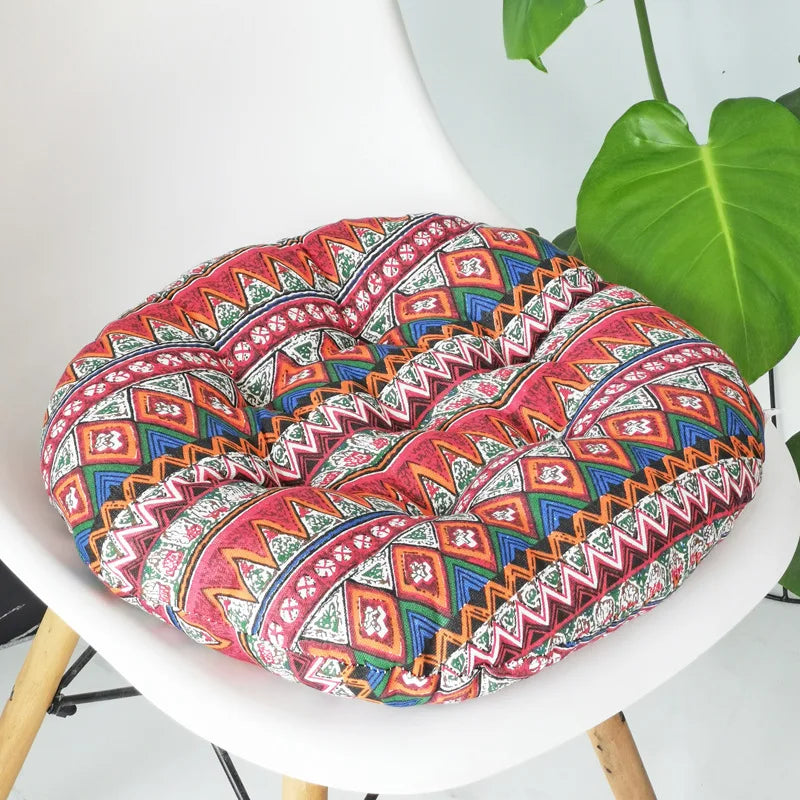 Coussin Rond Japonais à Motifs de salon