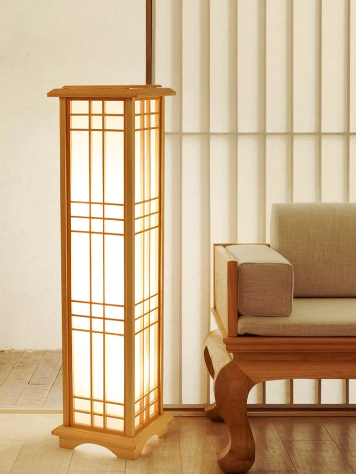 Lampe Japonaise en Bois Luminaire grande