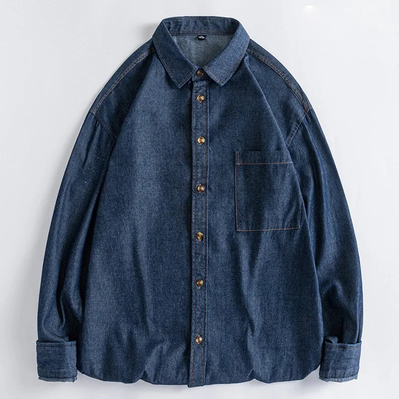 Chemise Japonaise En Jean Vintage Décontractée