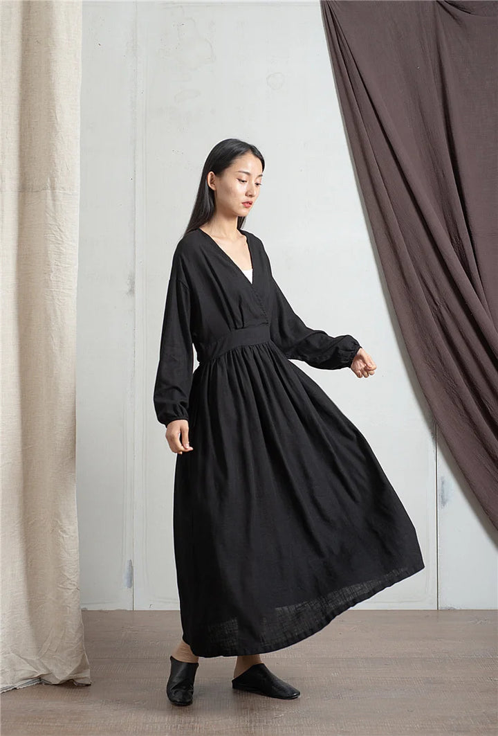 Robe Ample Japonaise Noir