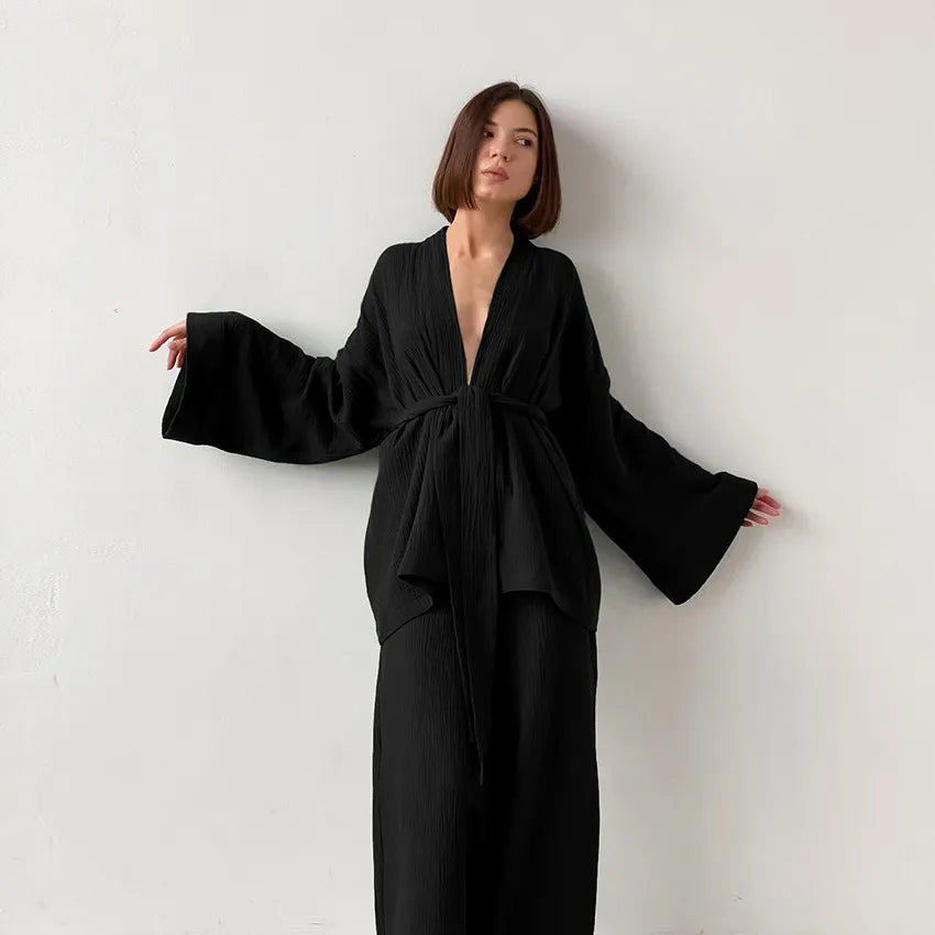 Kimono Coton noir