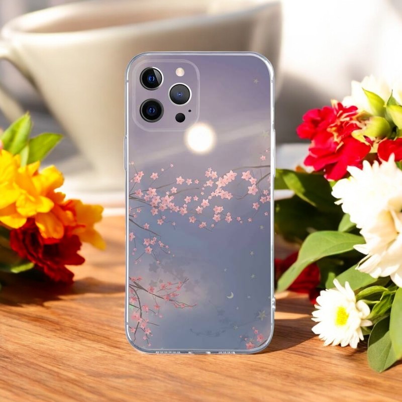 Japanese iPhone Full Moon Sakura Phone Case