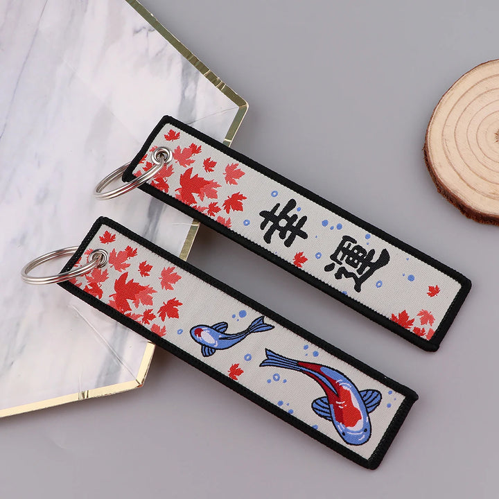 Porte-clef Japonais de Chance blanc