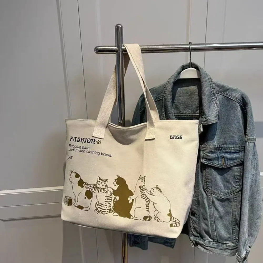 Sac Fourre-Tout Japonais Chat Blanc