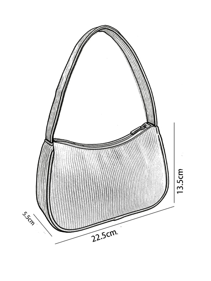 Sac à Main Kanagawa en Velours Côtelé Dimensions