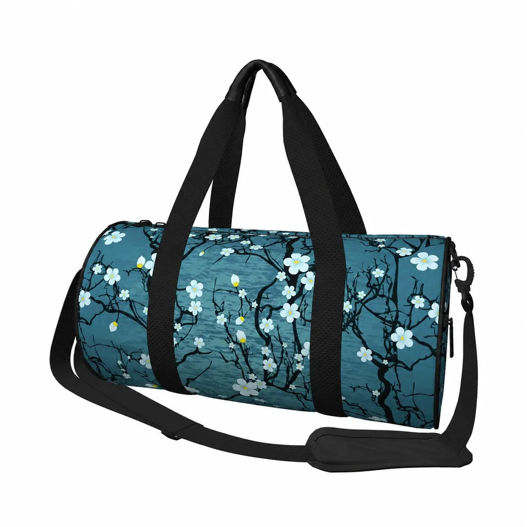 Sac Yoga Bleu Fleurs de Cerisiers Robuste
