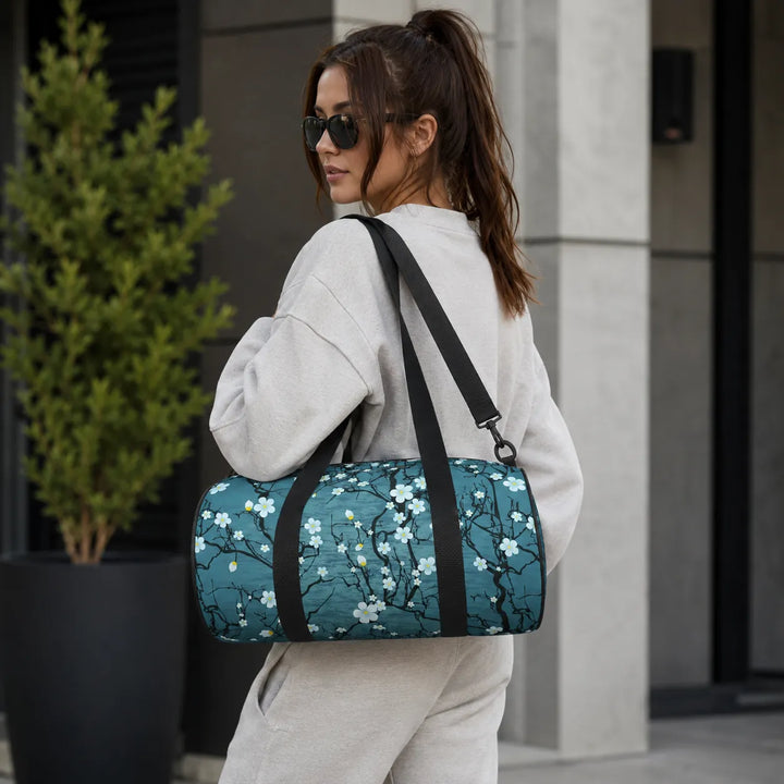 Sac Yoga Bleu Fleurs de Cerisiers Unique
